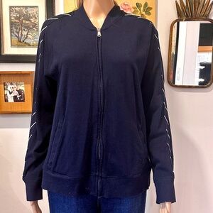 Lauren RL Vintage Navy and White Zip Up Sz XL